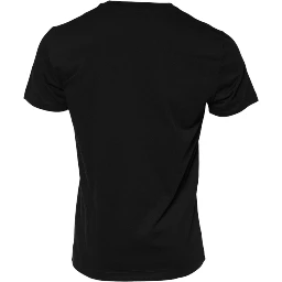 Black Logo Plaque Cotton Crew Neck T-shirt