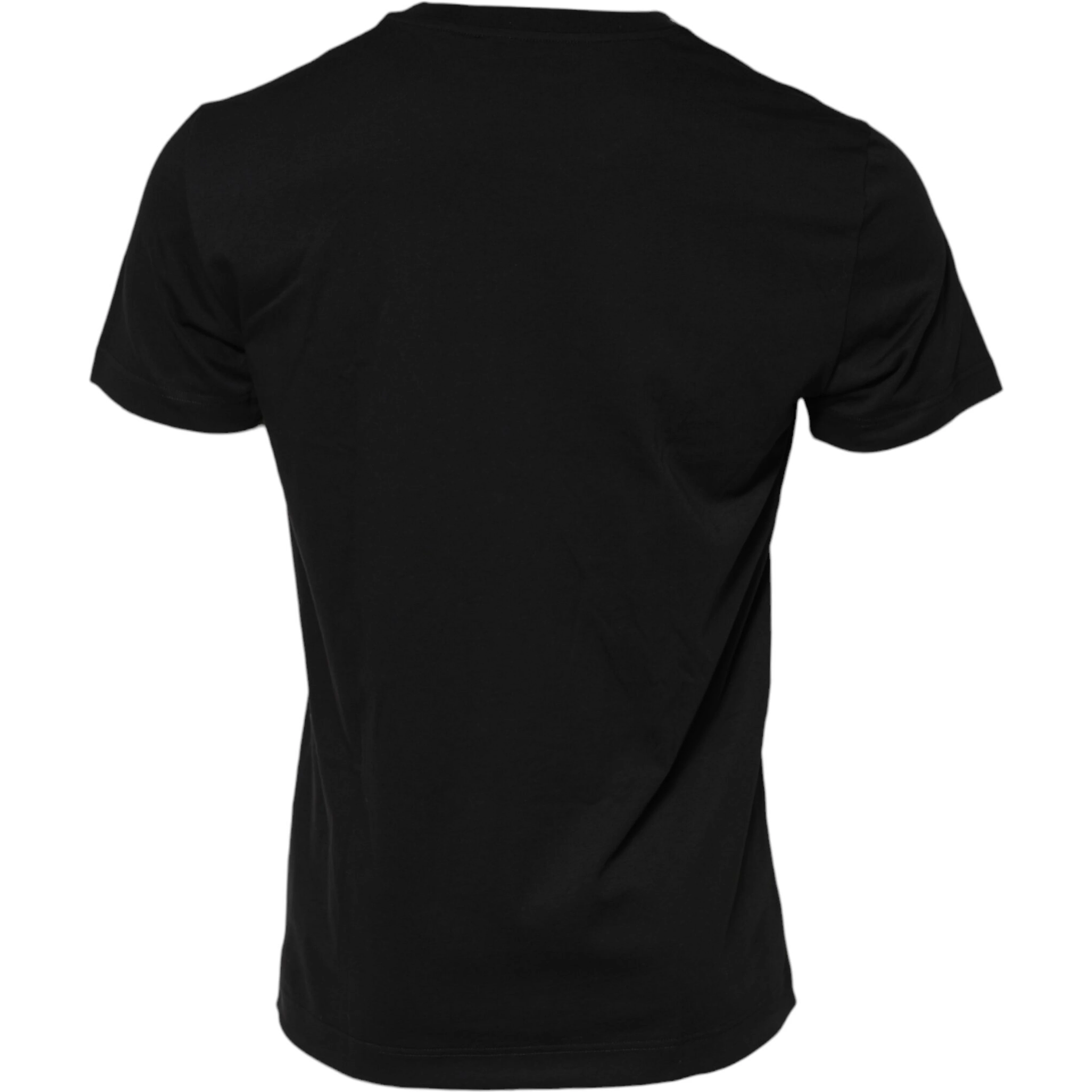 Black Logo Plaque Cotton Crew Neck T-shirt