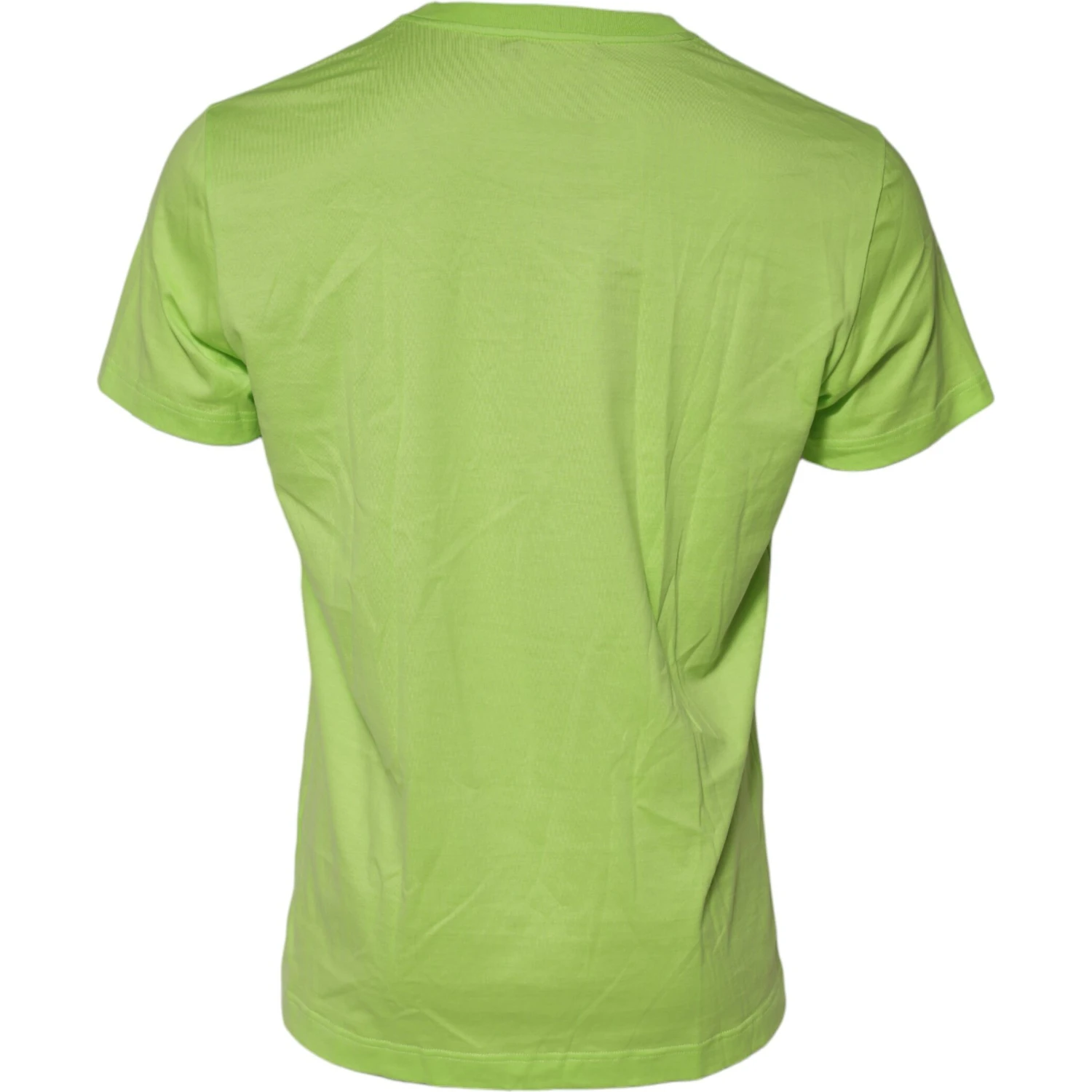 Green Embossed Logo Cotton Crew Neck T-shirt