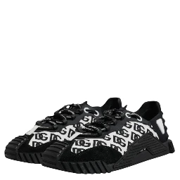 Black Logo Lace Up Low Top NS1 Sneakers