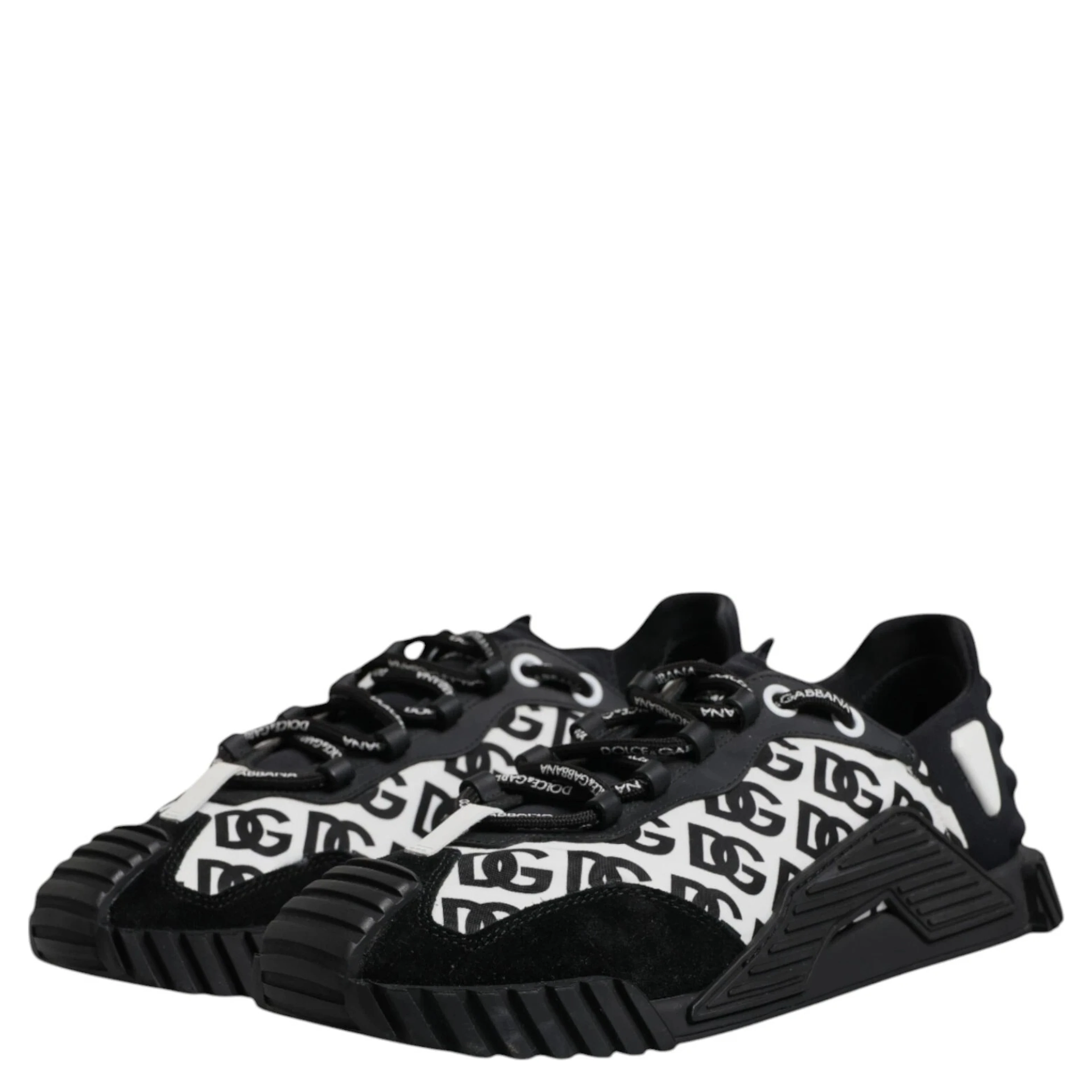Black Logo Lace Up Low Top NS1 Sneakers