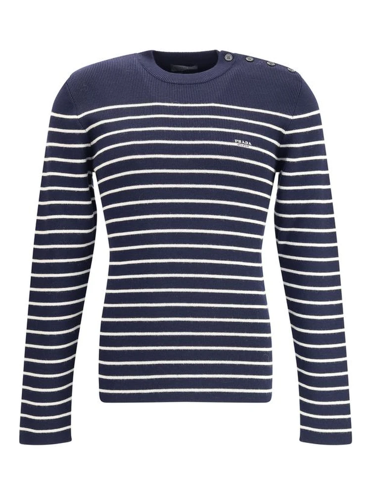 Blue Fleece Wool Sweatshirt