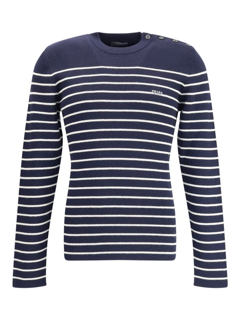 Blue Fleece Wool Sweatshirt