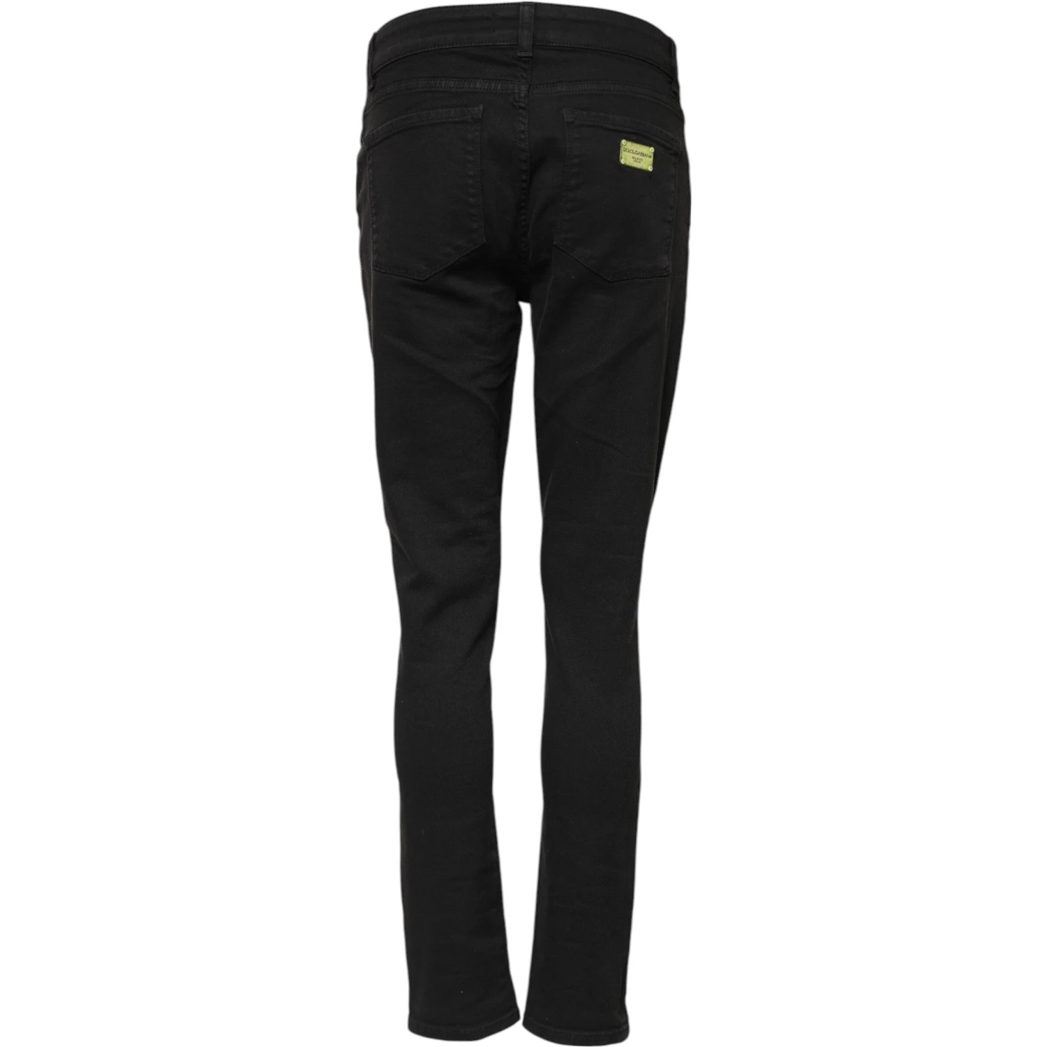 Black Cotton Skinny Mid Waist Denim Jeans