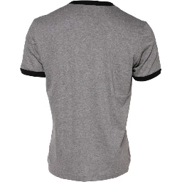 Gray Sacred Heart Cotton Crew Neck T-shirt