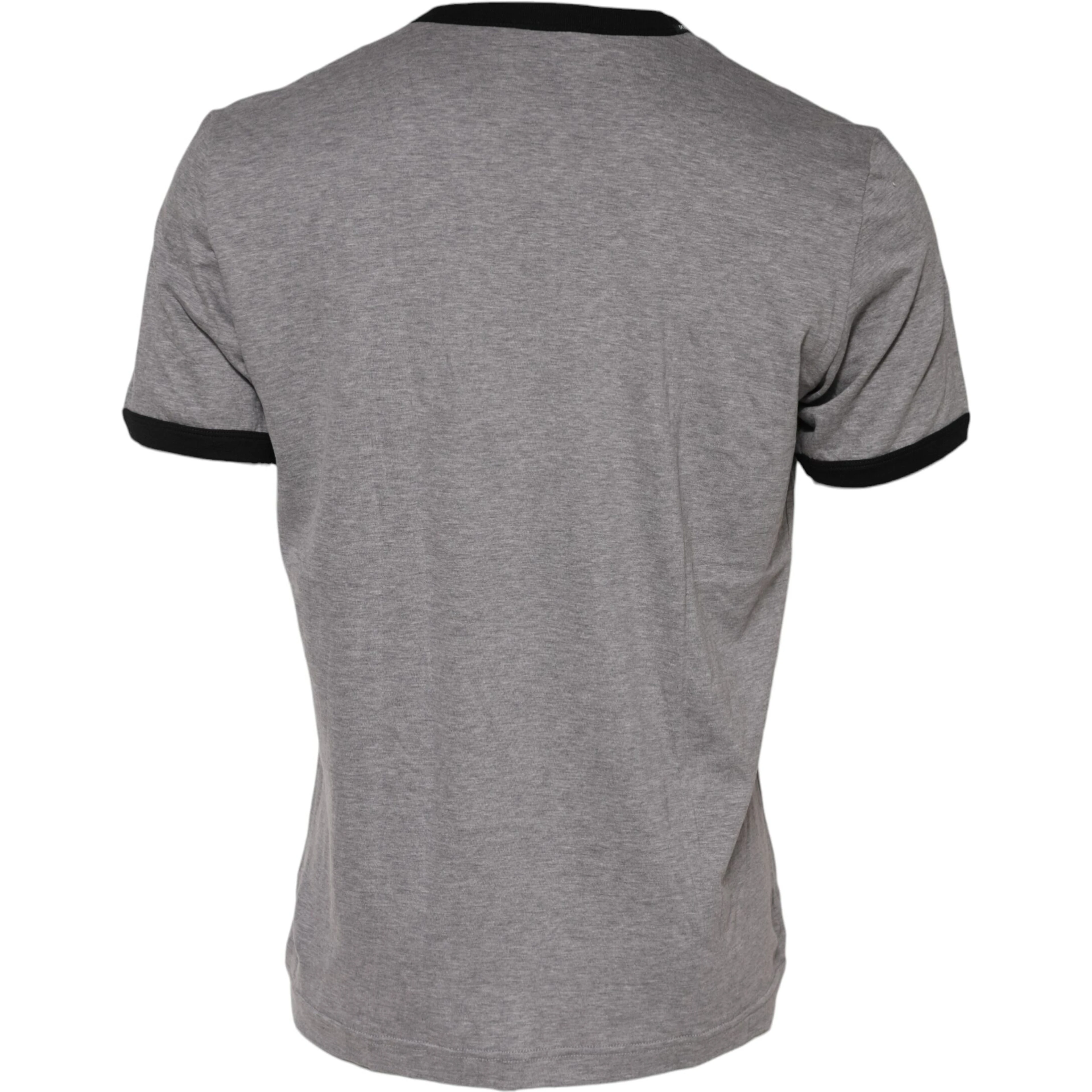 Gray Sacred Heart Cotton Crew Neck T-shirt