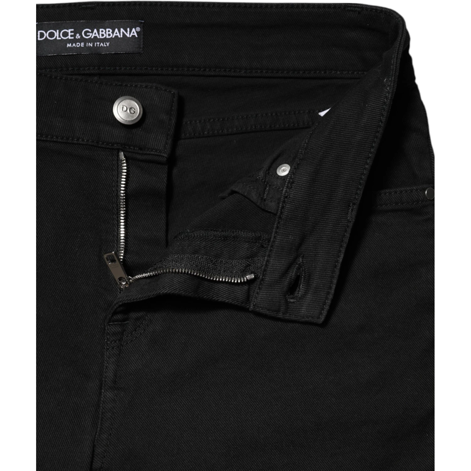 Black Cotton Skinny Mid Waist Denim Jeans