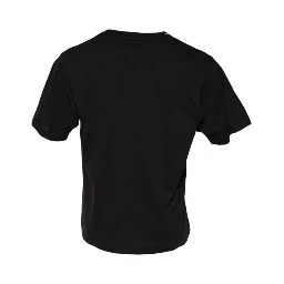 Black Minimalist Cotton Crew Neck T-shirt