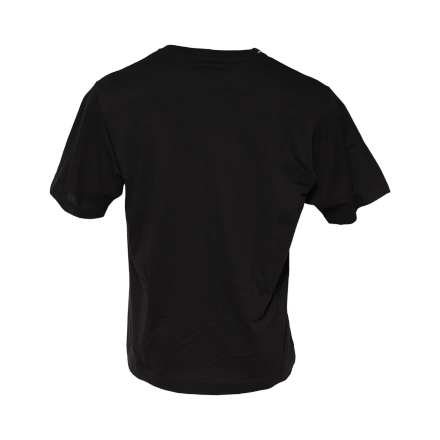 Black Minimalist Cotton Crew Neck T-shirt