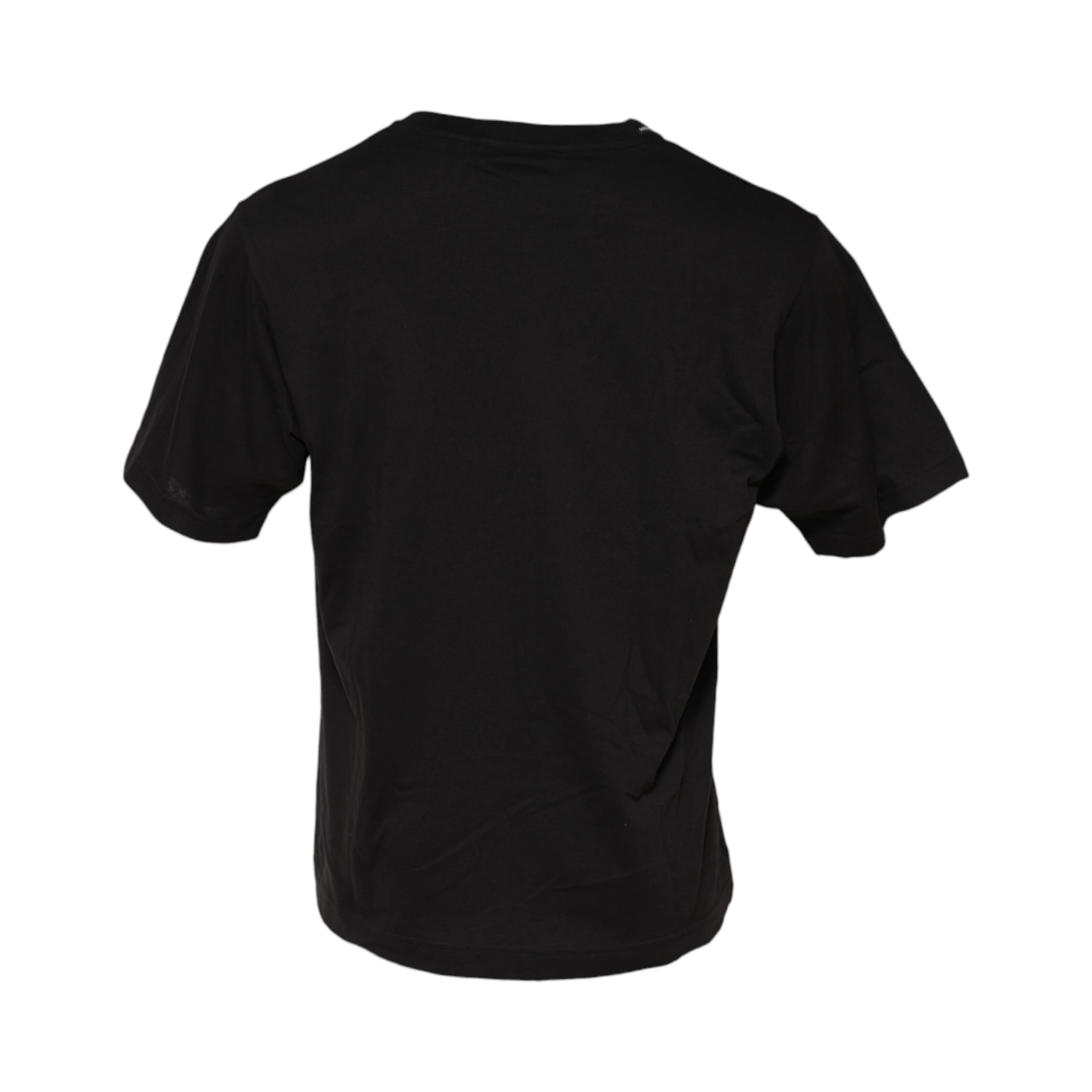 Black Minimalist Cotton Crew Neck T-shirt