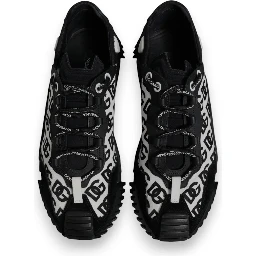 Black Logo Lace Up Low Top NS1 Sneakers