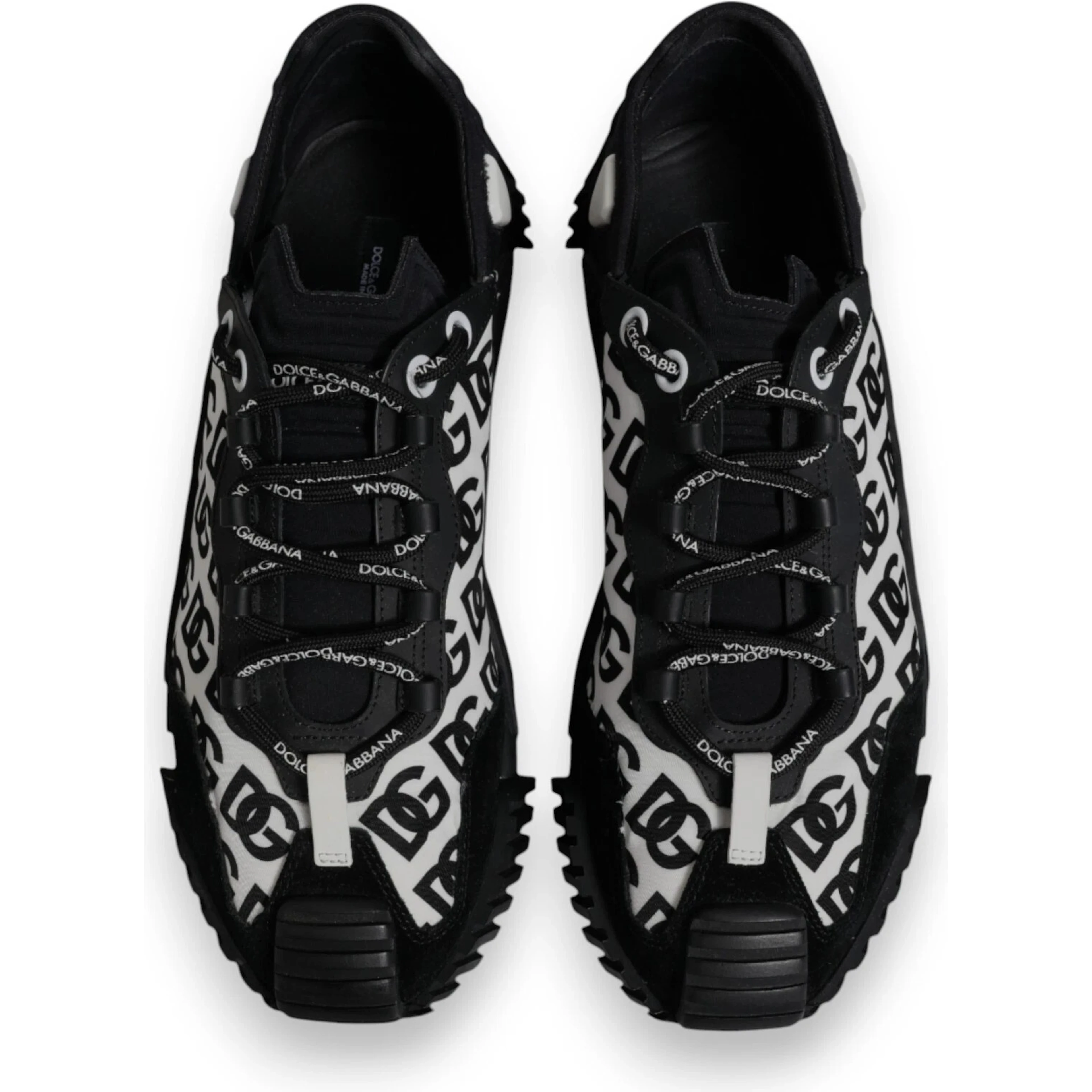 Black Logo Lace Up Low Top NS1 Sneakers