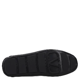 حذاء لوفر أسود من الجلد سهل الارتداء