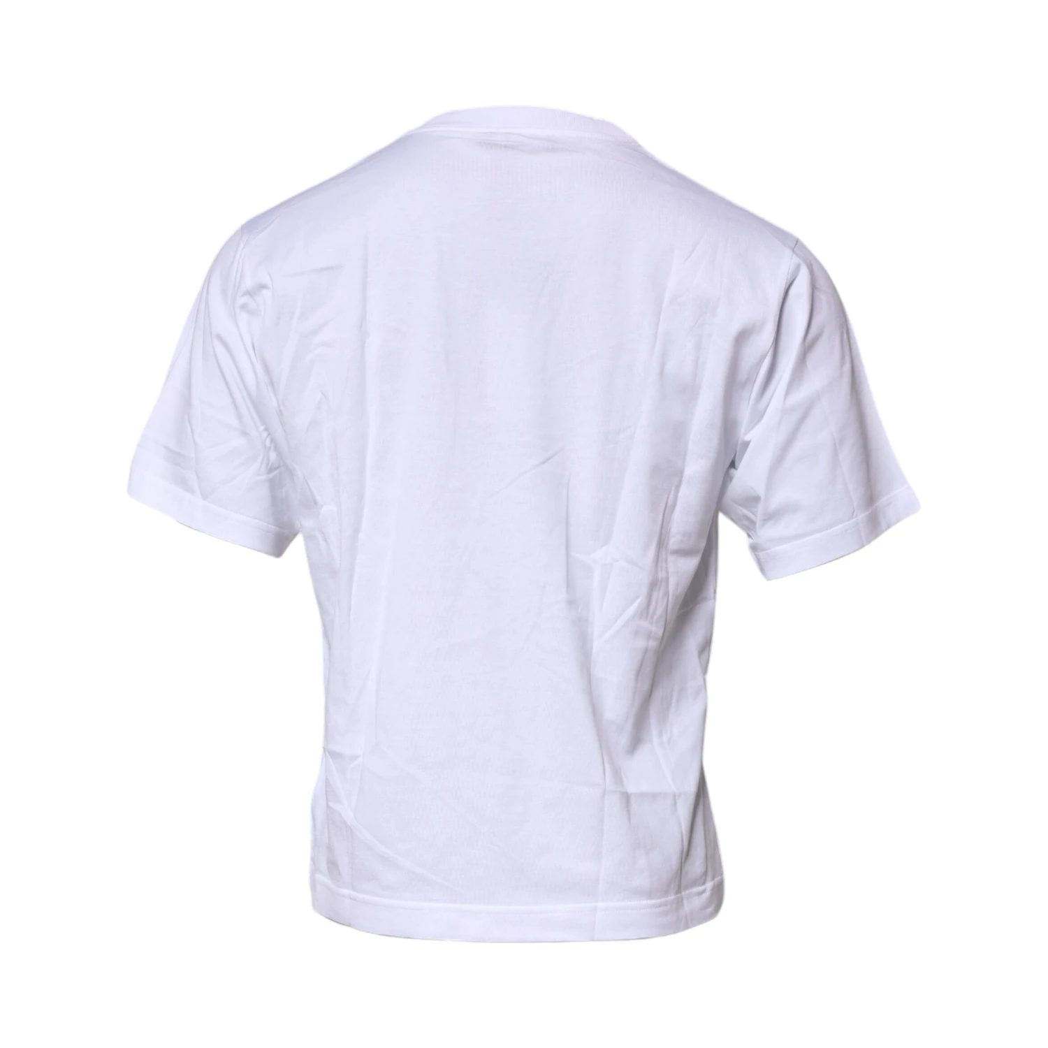White Logo Crew Neck Short Sleeves T-shirt