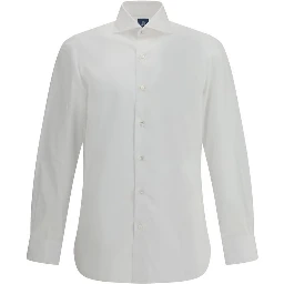 قميص أبيض من القطن