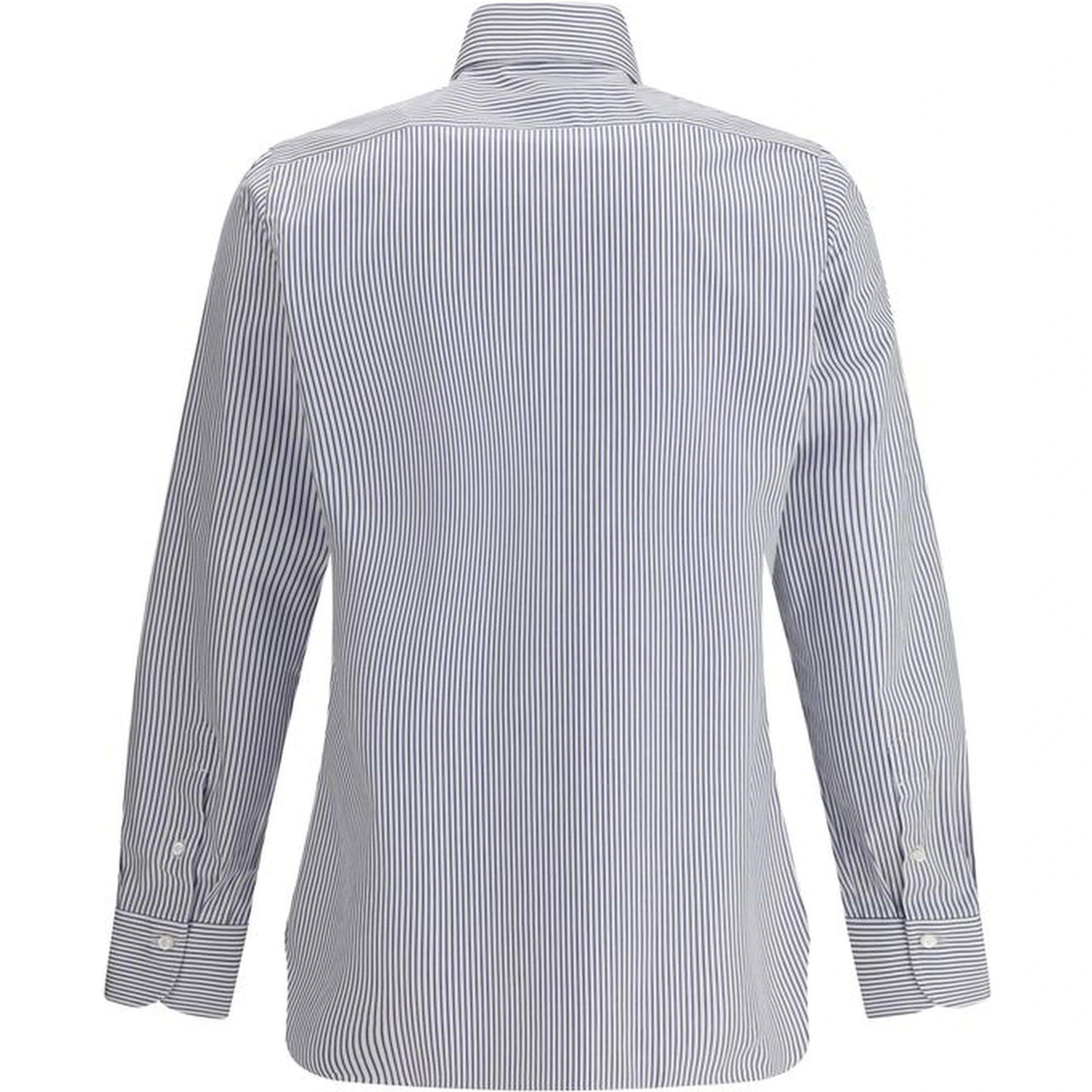 قميص قطني أزرق بنقشة