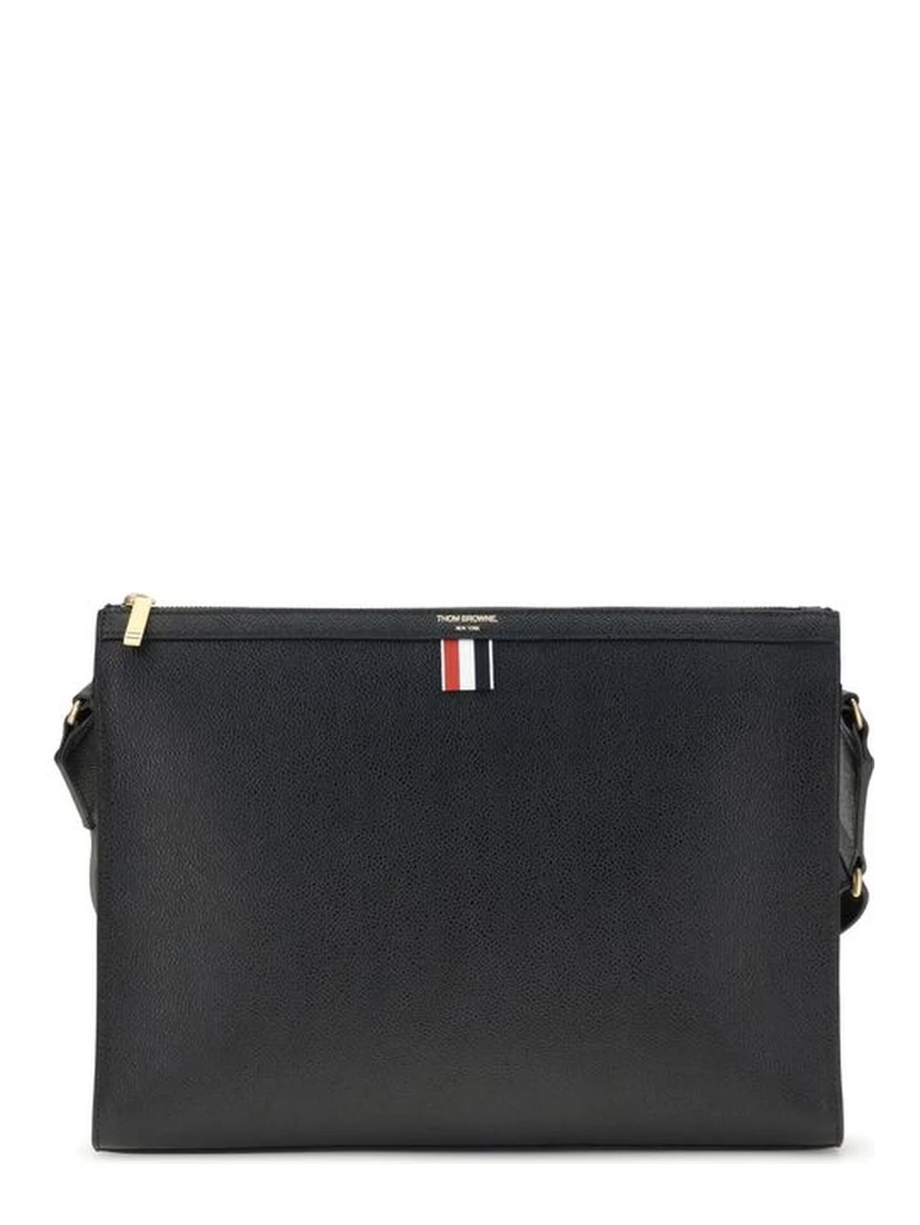 Black Calf Leather Bos Taurus Clutch Bag