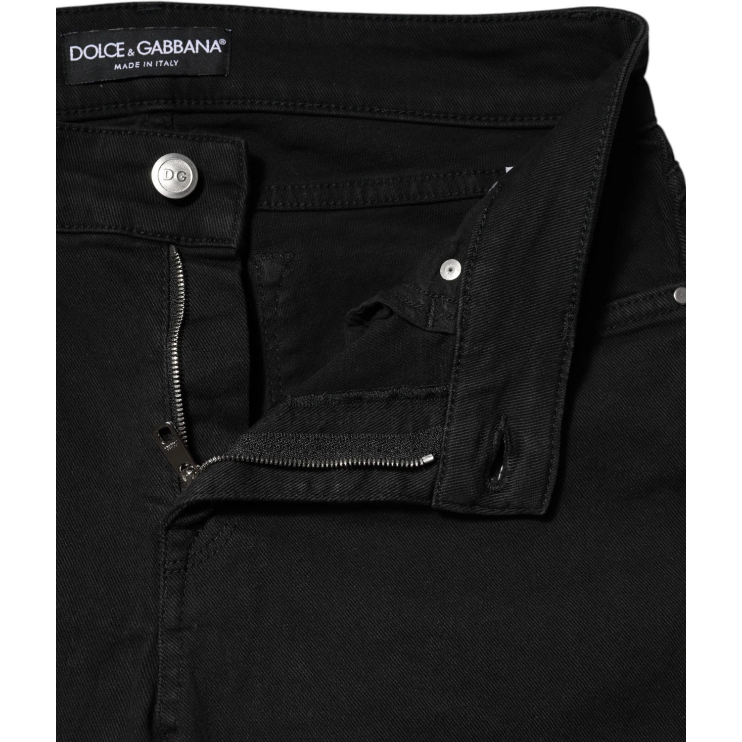 Black Cotton Skinny Mid Waist Denim Jeans