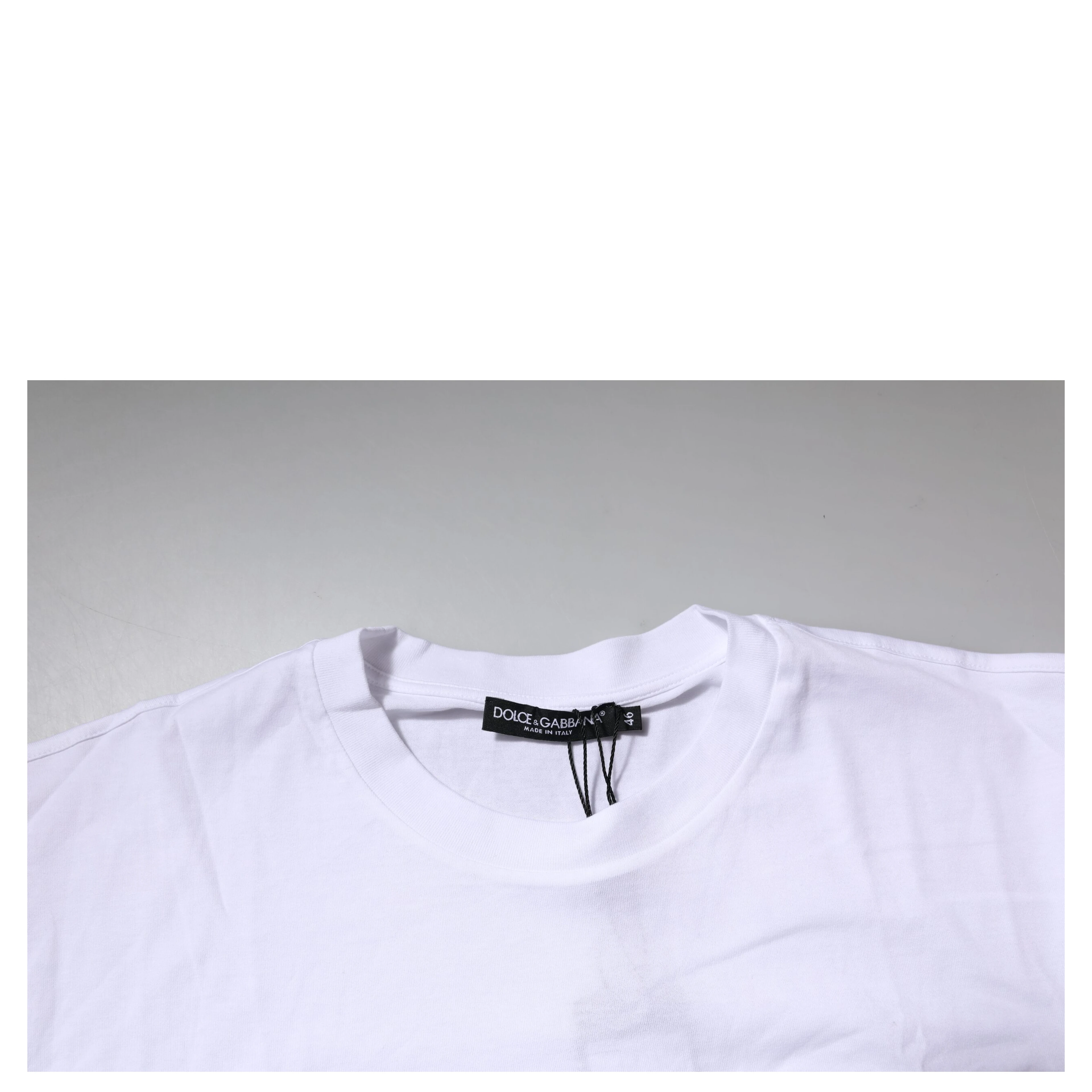 White Logo Crew Neck Short Sleeves T-shirt