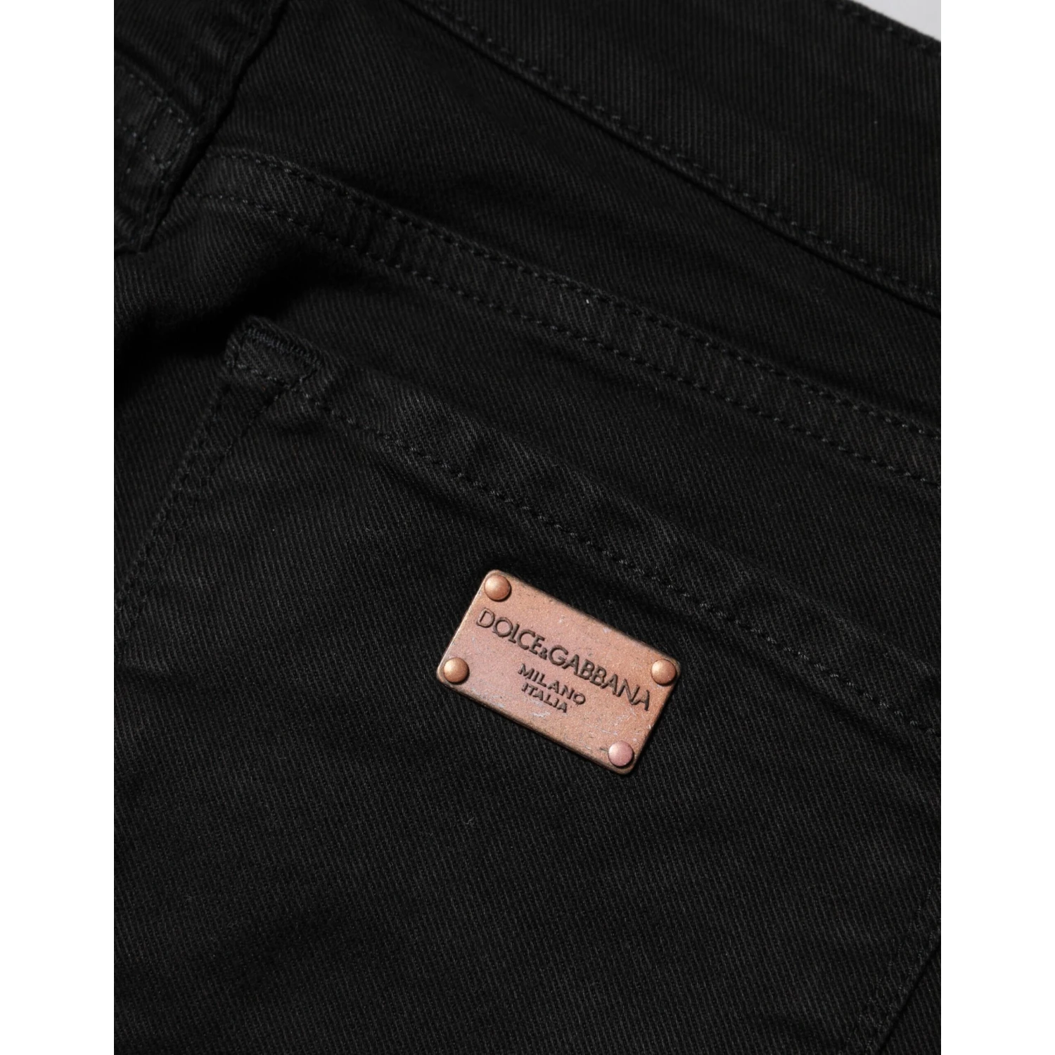 Black Cotton Skinny Mid Waist Denim Jeans