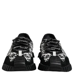 Black Logo Lace Up Low Top NS1 Sneakers