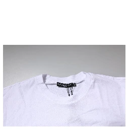 White Logo Crew Neck Short Sleeves T-shirt