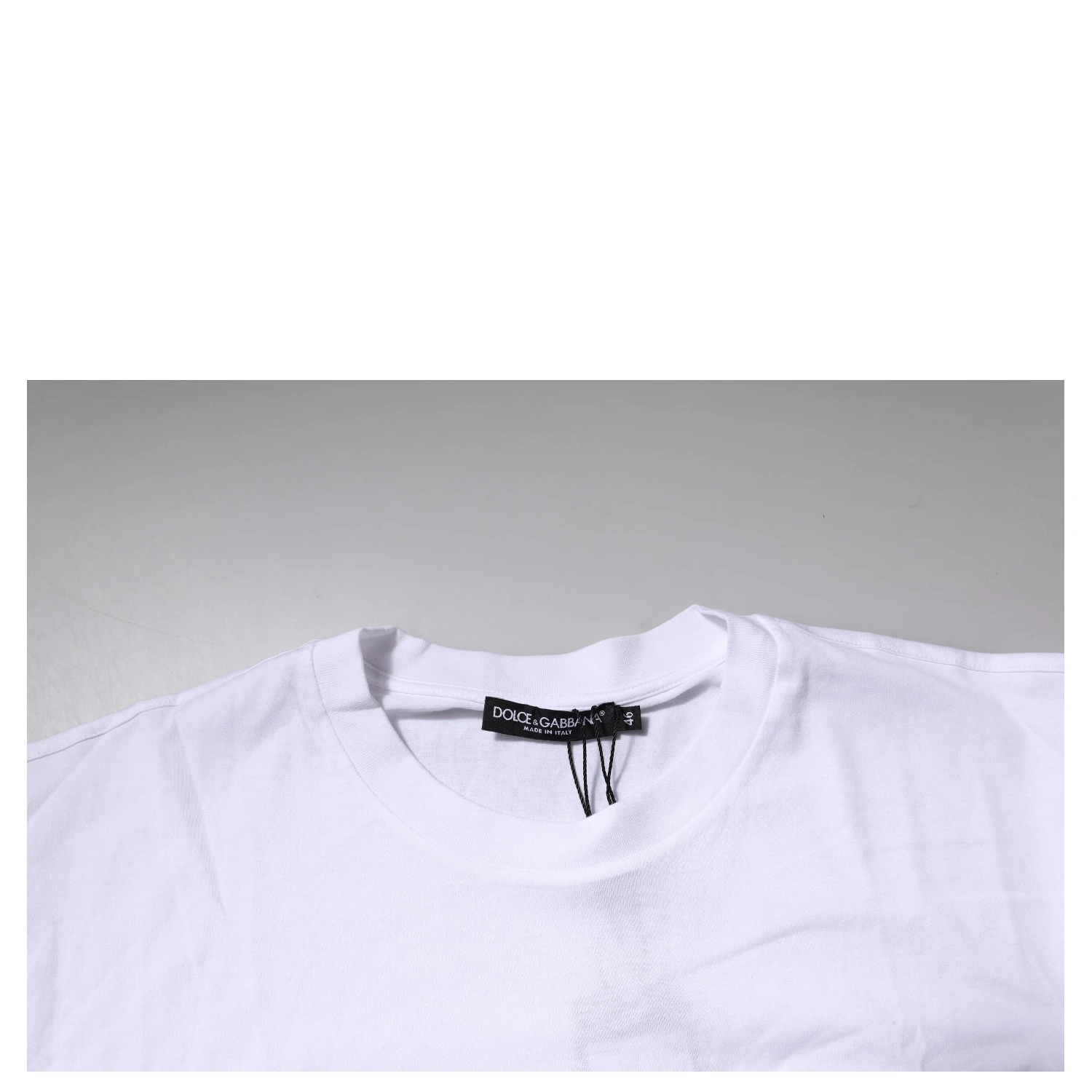 White Logo Crew Neck Short Sleeves T-shirt