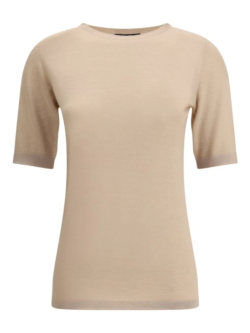 Beige Cashmere T-Shirt