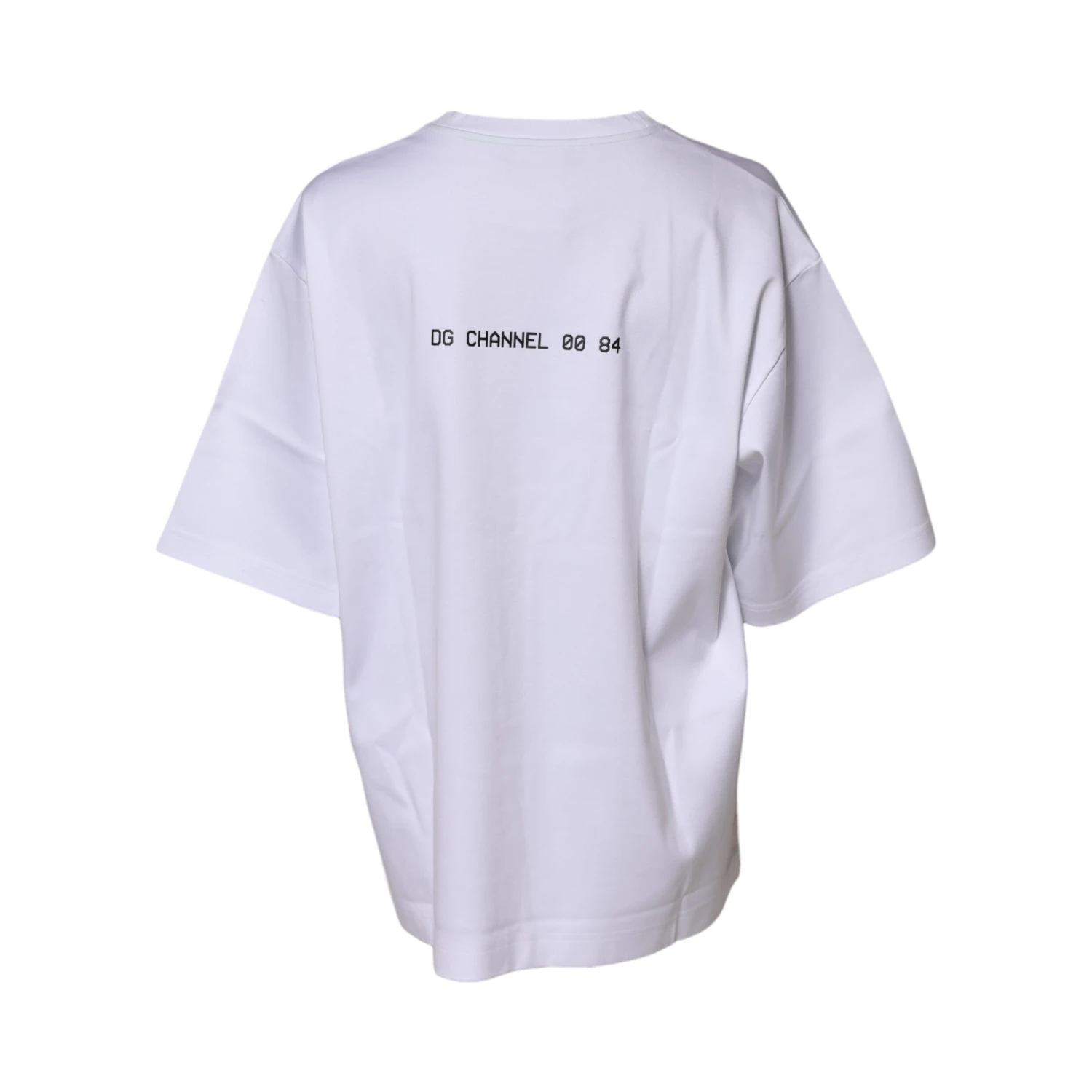 White Cotton Printed Short Sleeves T-shirt