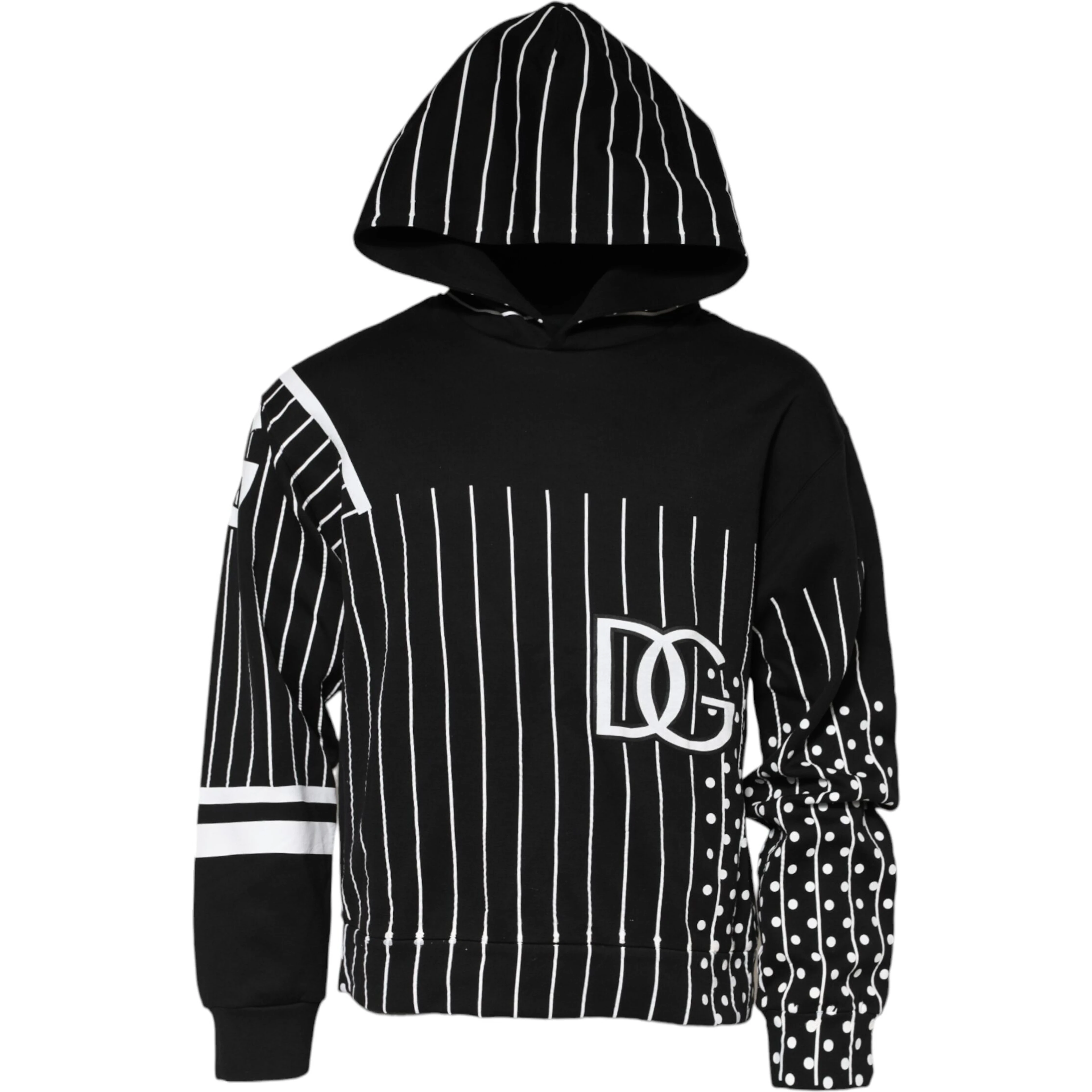 Black Stripes Hooded Men Sweatshirt Sweater