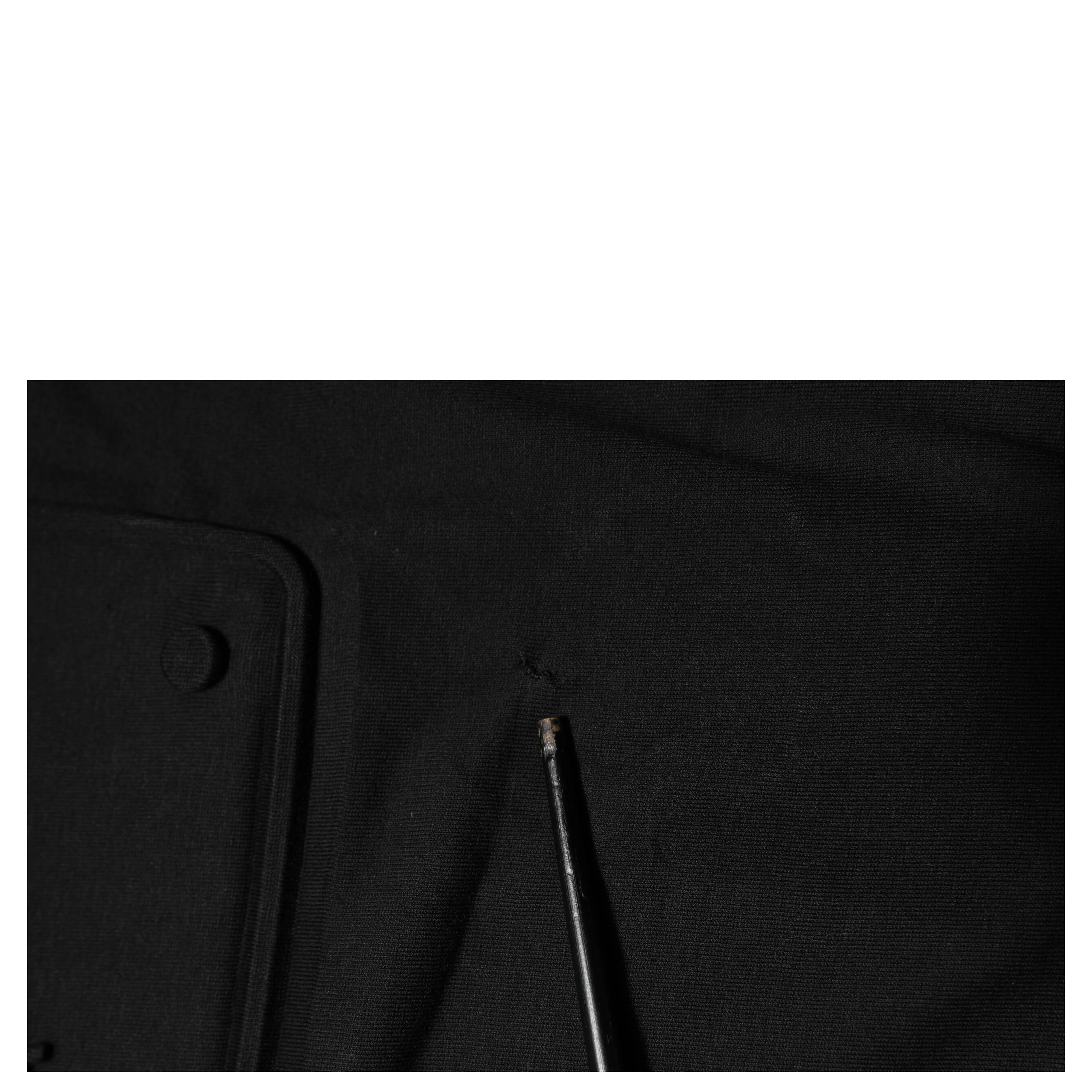 Black Embossed Logo Cotton Crew Neck T-shirt