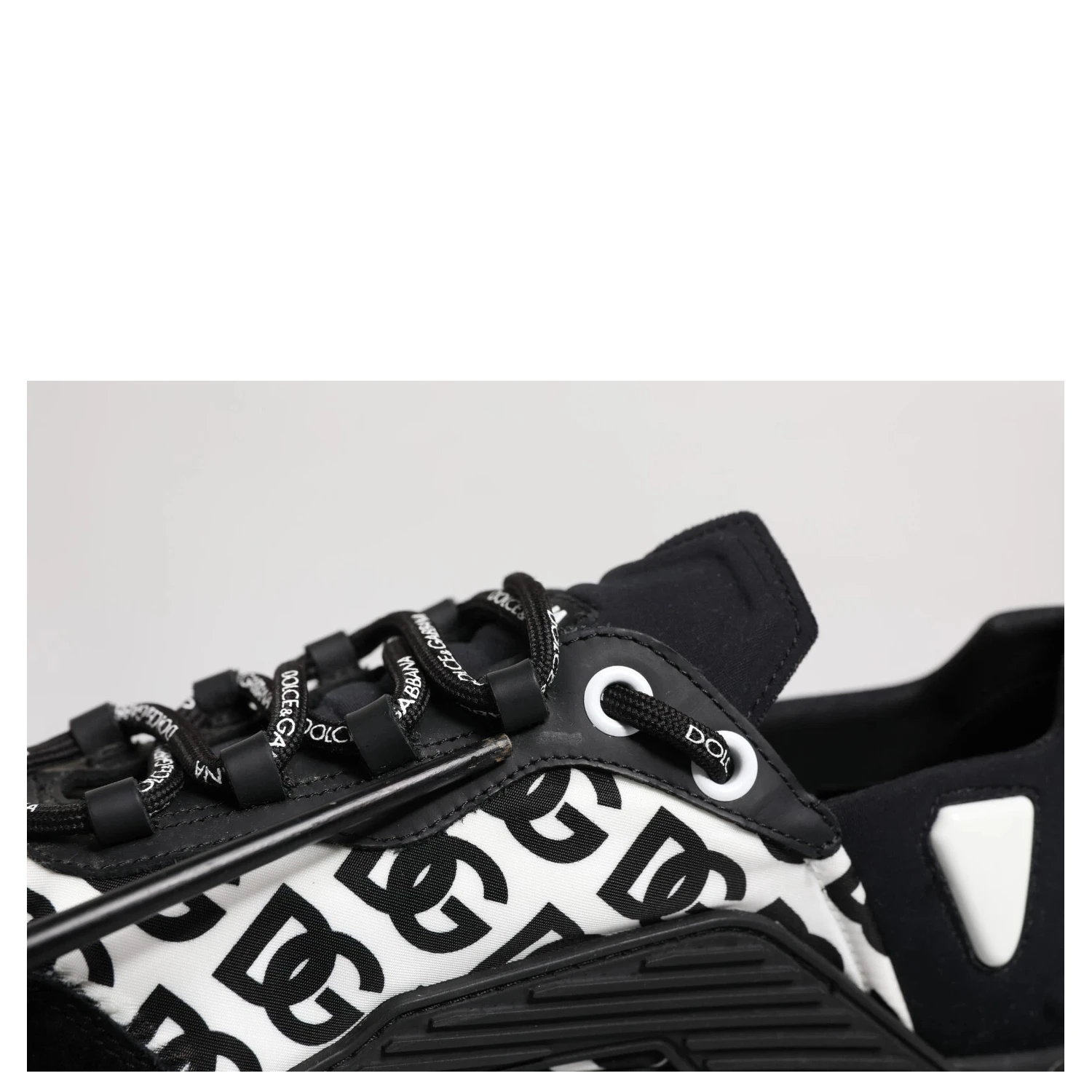 Black Logo Lace Up Low Top NS1 Sneakers