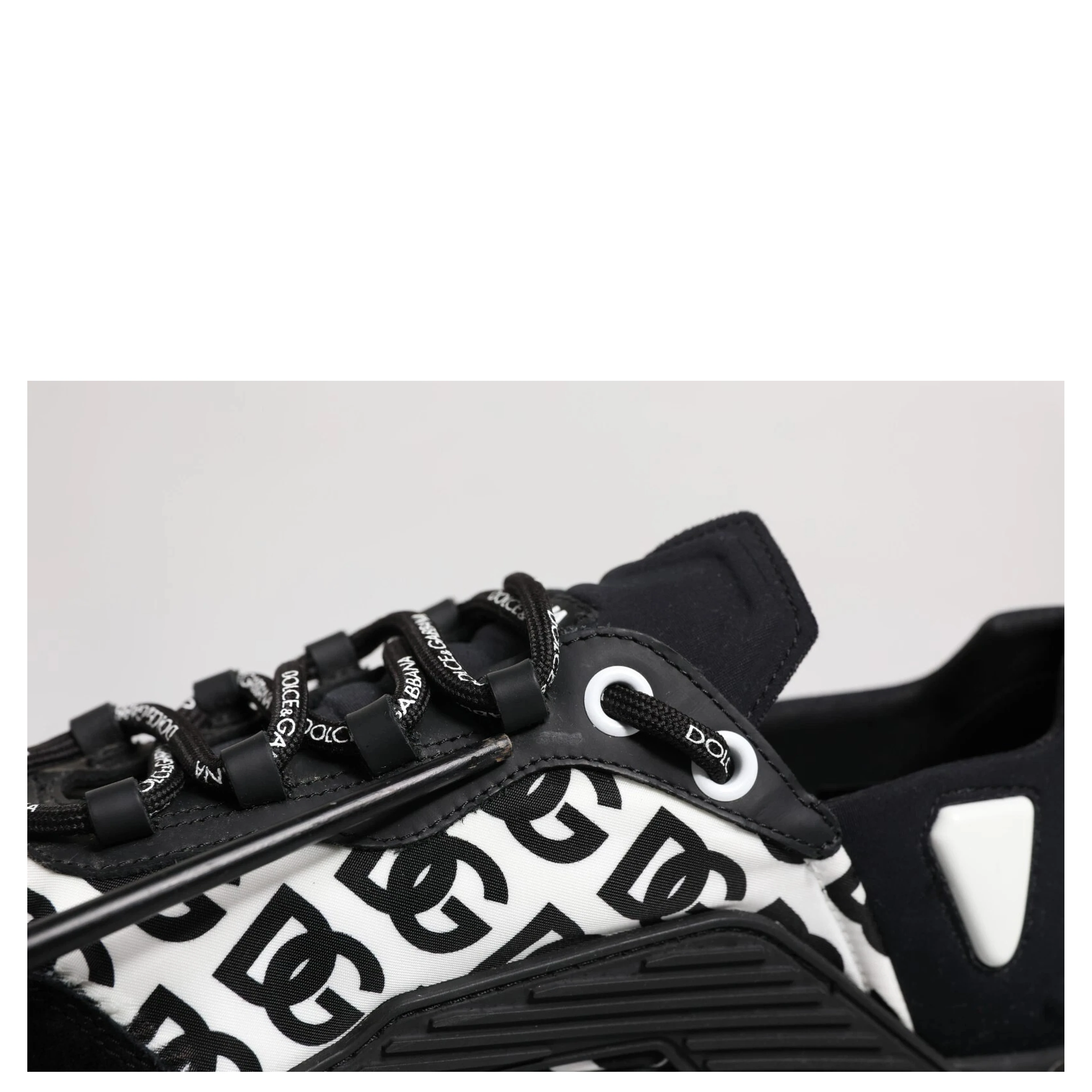 Black Logo Lace Up Low Top NS1 Sneakers