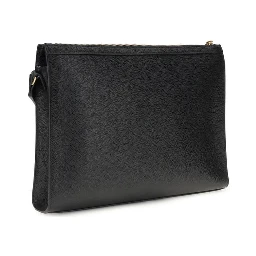 Black Calf Leather Bos Taurus Clutch Bag