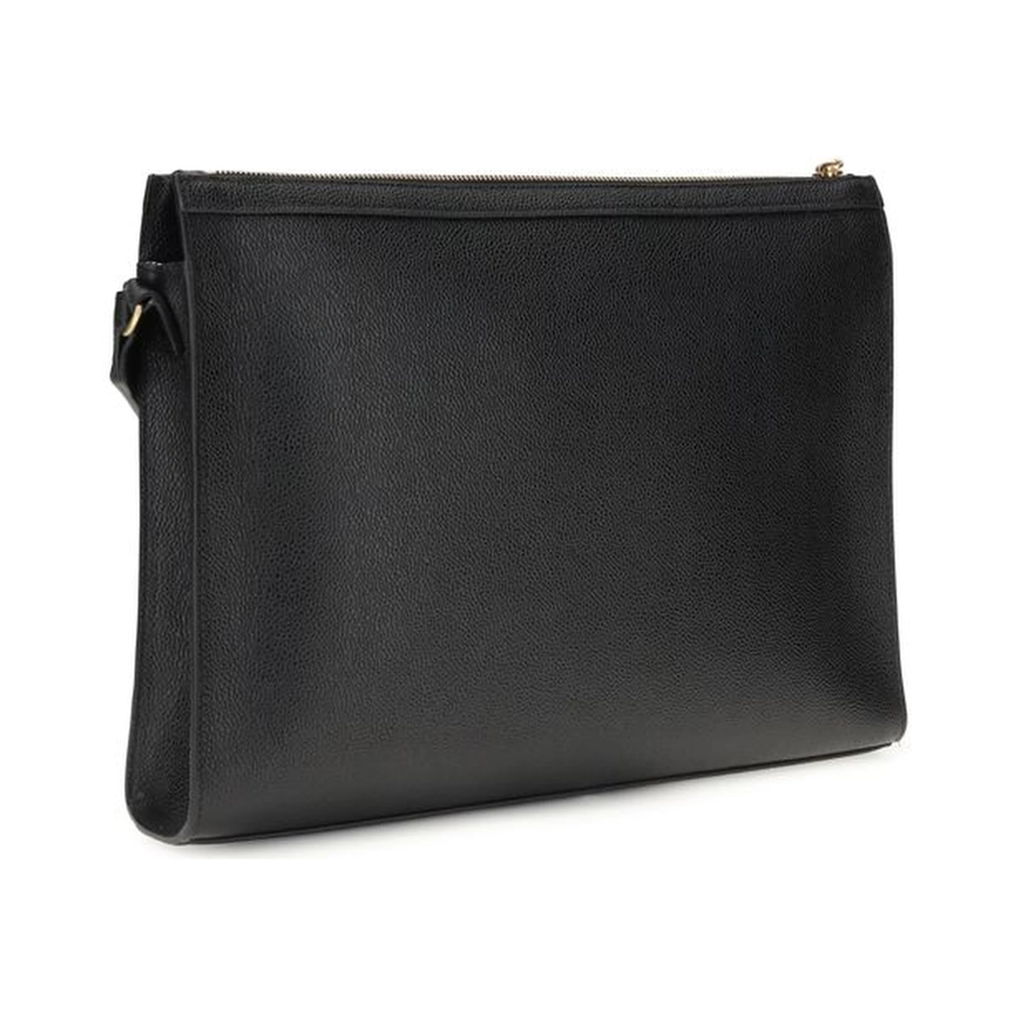 Black Calf Leather Bos Taurus Clutch Bag