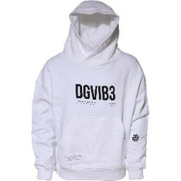 White DG Vib3 Hooded Men Sweatshirt Sweater