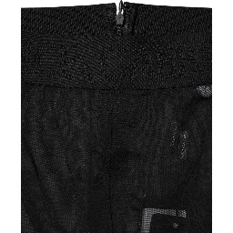 Black Nylon Leggings Stretch Pants
