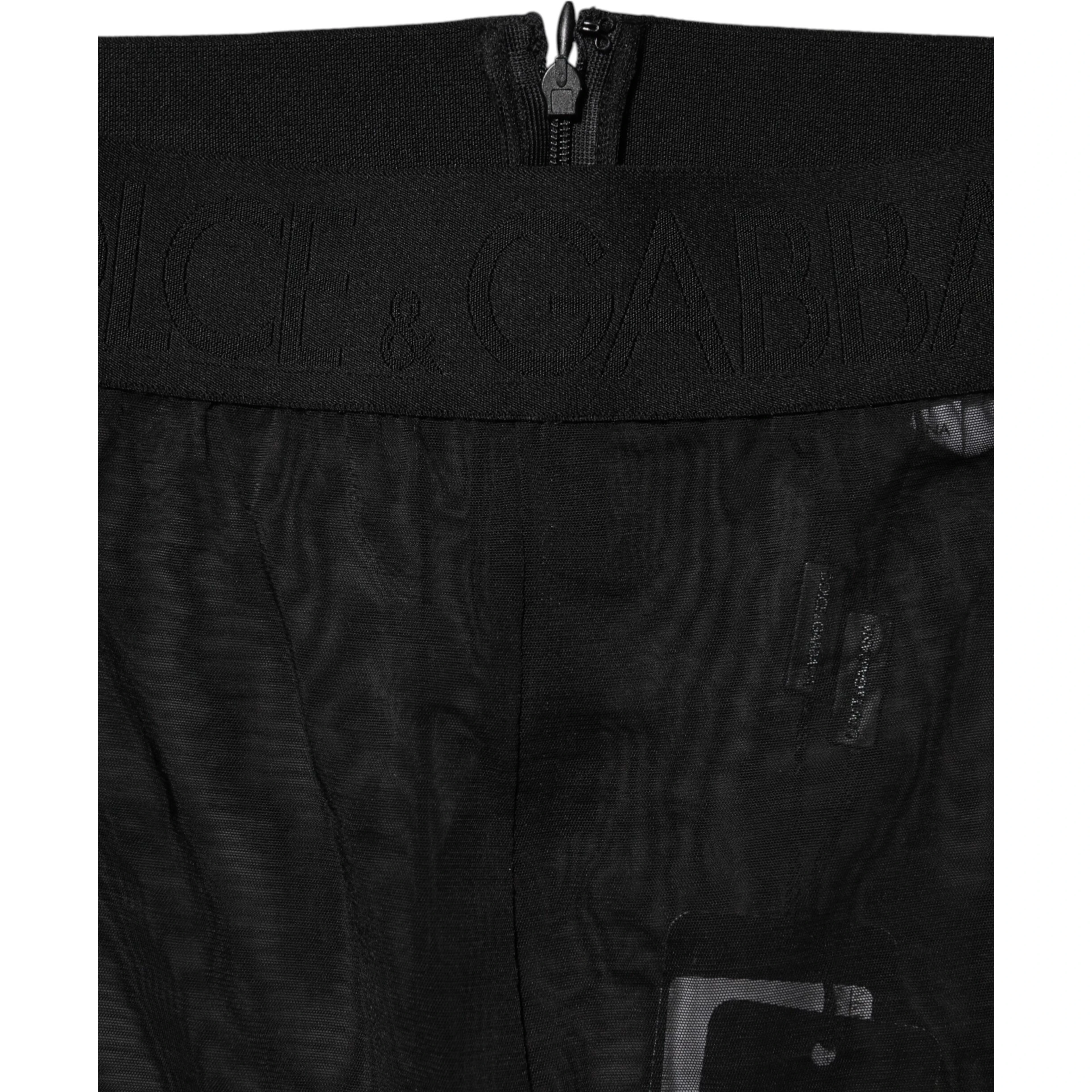Black Nylon Leggings Stretch Pants