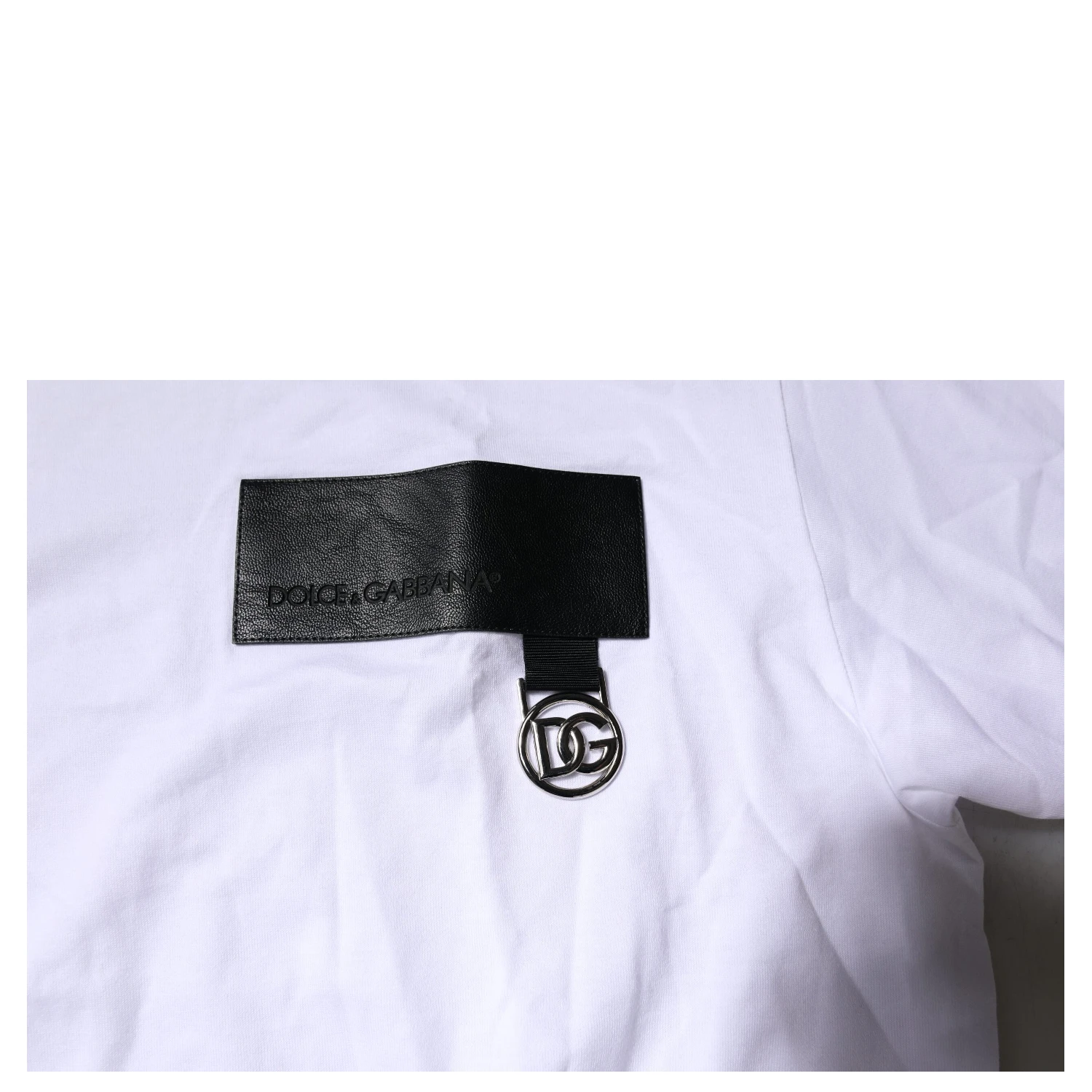 White Logo Crew Neck Short Sleeves T-shirt