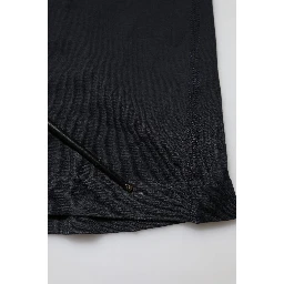 Dark Blue Logo Plaque Cotton Crewneck T-shirt