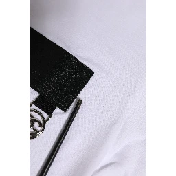 White Logo Crew Neck Short Sleeves T-shirt