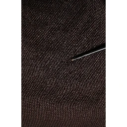 Brown Silk Crew Neck Short Sleeves T-shirt