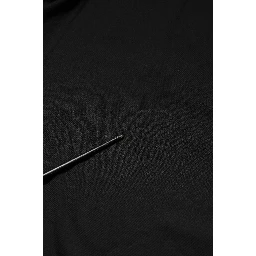 Black Embossed Logo Cotton Crew Neck T-shirt