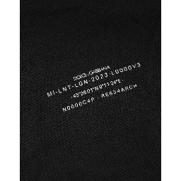 Black DG Vib3 Print Cotton Crew Neck T-shirt