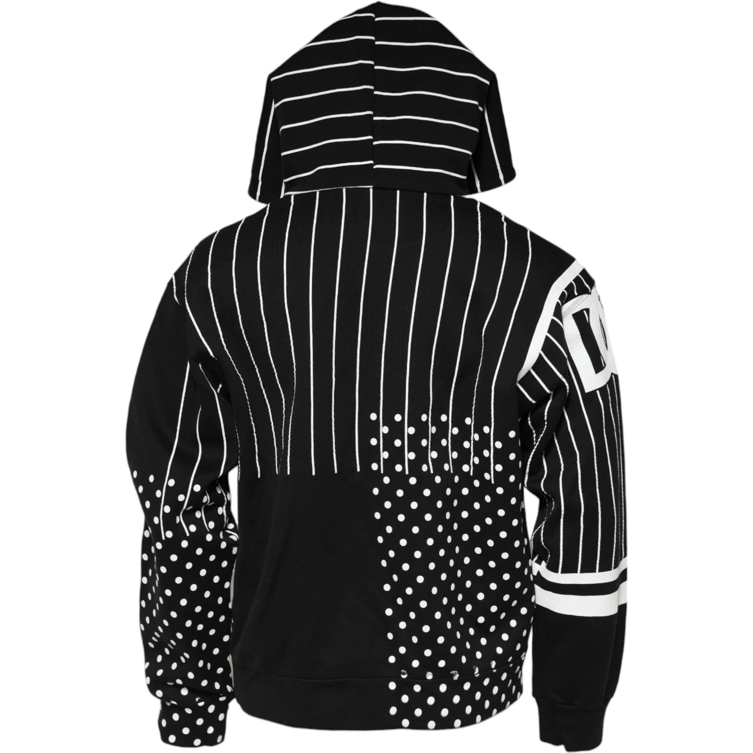 Black Stripes Hooded Men Sweatshirt Sweater