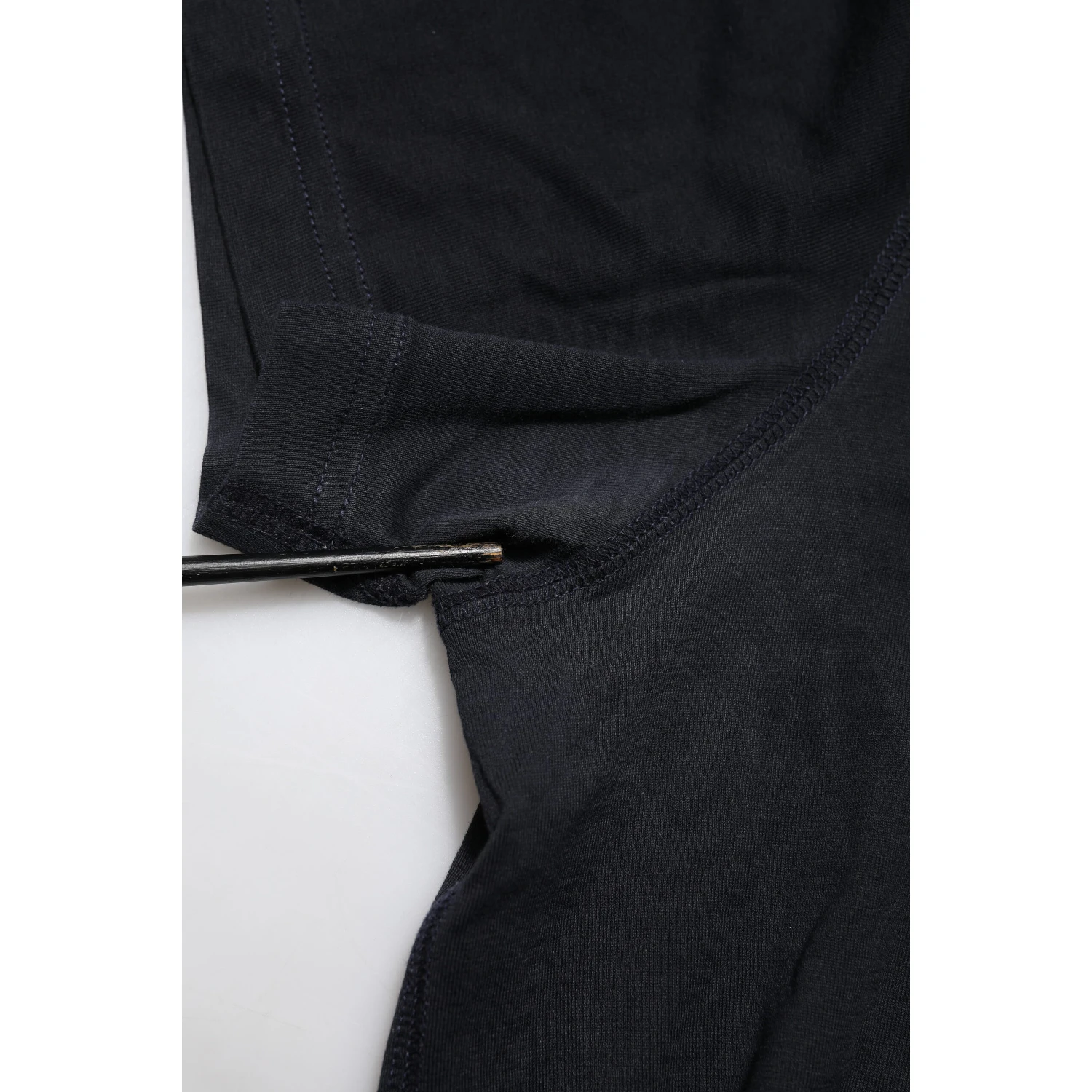 Dark Blue Logo Plaque Cotton Crewneck T-shirt
