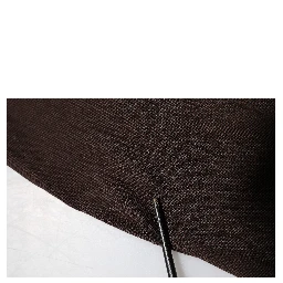 Brown Silk Crew Neck Short Sleeves T-shirt