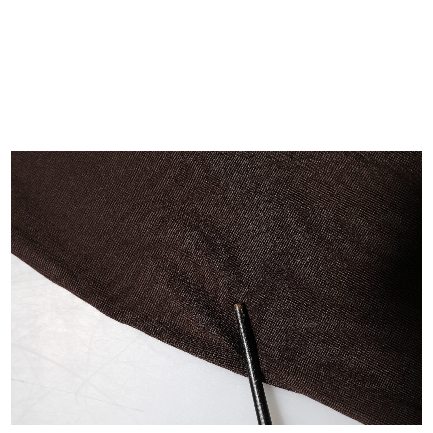 Brown Silk Crew Neck Short Sleeves T-shirt