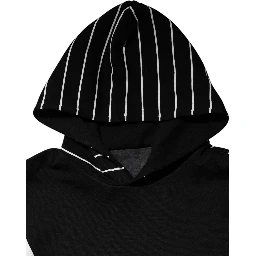 Black Stripes Hooded Men Sweatshirt Sweater