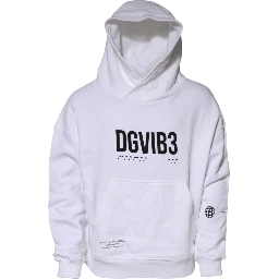 White DG Vib3 Hooded Men Sweatshirt Sweater